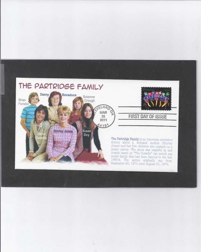   FAMILY SHIRLEY JONES DAVID CASSIDY SUSAN DEY FDC FIRST DAY COVER