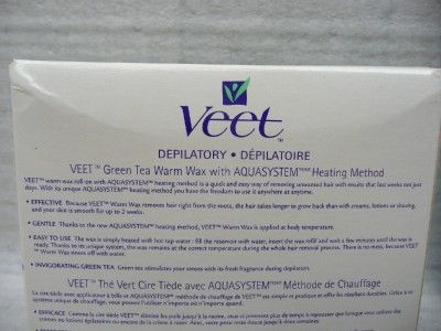 Veet Neet Aquasystem Warm Wax 2 Roll On Refill Kit depilatory water 