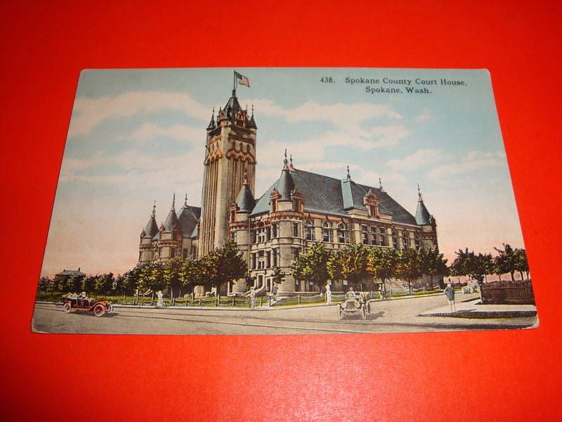 VINTAGE POSTCARD SPOKANE COUNTY COURT HOUSE, WASHINGTON  