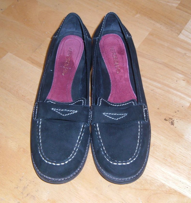 Aerosoles Tic Tock Suede Leather Slippers   Womens Size 8.5 M  