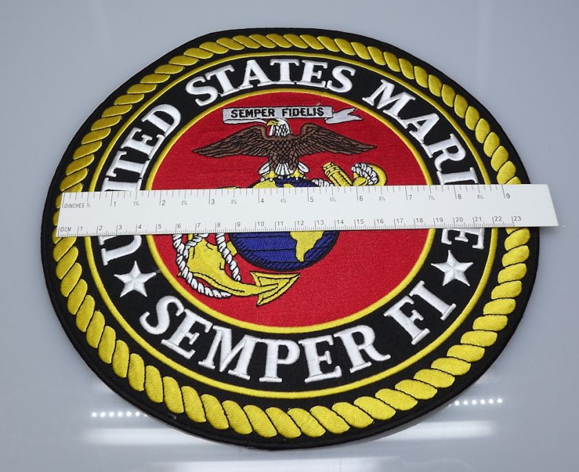 MARINE CORPS USMC PATCH LARGE LOGO SEMPER FI XLG NEW  