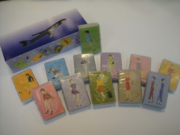 12 constellation lady china airlines inflight sell playing card decks 