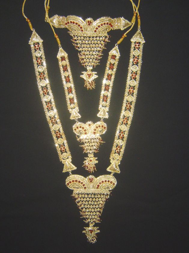 Bollywood Jodha Akbar Pakistani Indian Bridal Gold Pl Rani Haar 