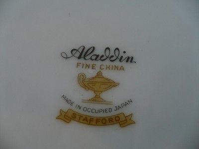 ALADDIN CHINA DINNER PLATE STAFFORD OCCUPIED JAPAN  