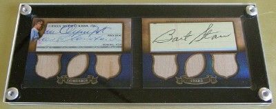 VINCE LOMBARDI BART STARR 2010 TOPPS TRIPLE THREADS DUAL AUTO LAMBEAU 