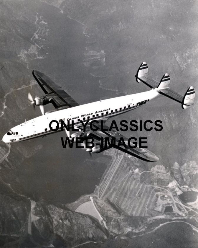 52 TWA CONSTELLATION AIRPLANE AERIAL CA PHOTO AVIATION  