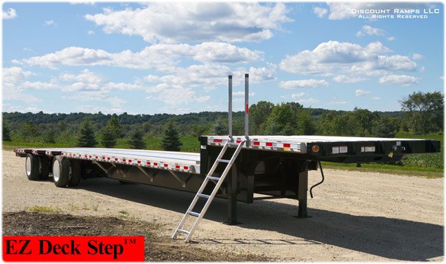 NEW PORTABLE ALUMINUM LADDER STEP DECK FLATBED TRAILER (Ladder 16 72 