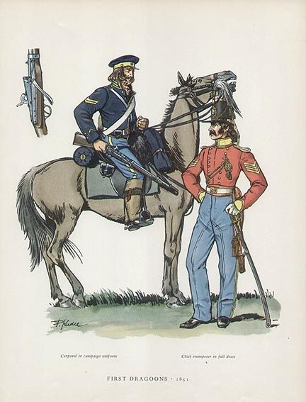 American Army First Dragoons uniforms, 1851 by Fritz Kredel