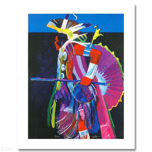 Traditional Dancer I is a LIMITED EDITION Giclee on Canvas by John 