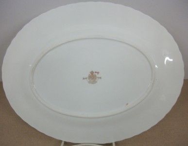 Minton China Oval Serving Platter Ancestral Pattern Made In England 