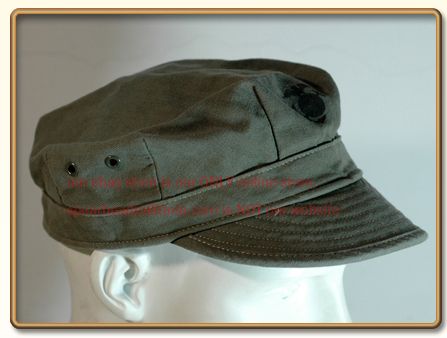 WW2 US Marine Corps Short Brim HBT Utility Cap  