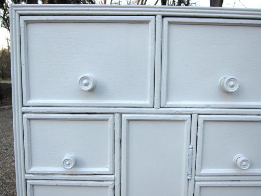 VTG Multi Drawer Side Cabinet / Spice Cabinet, c1930 Shabby Chic 