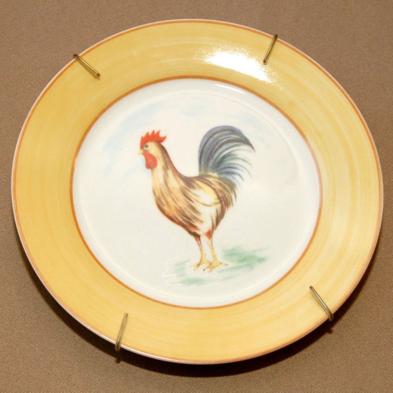 LOST PROP I. GODINGER & CO. PORCELAIN ROOSTER PLATE  