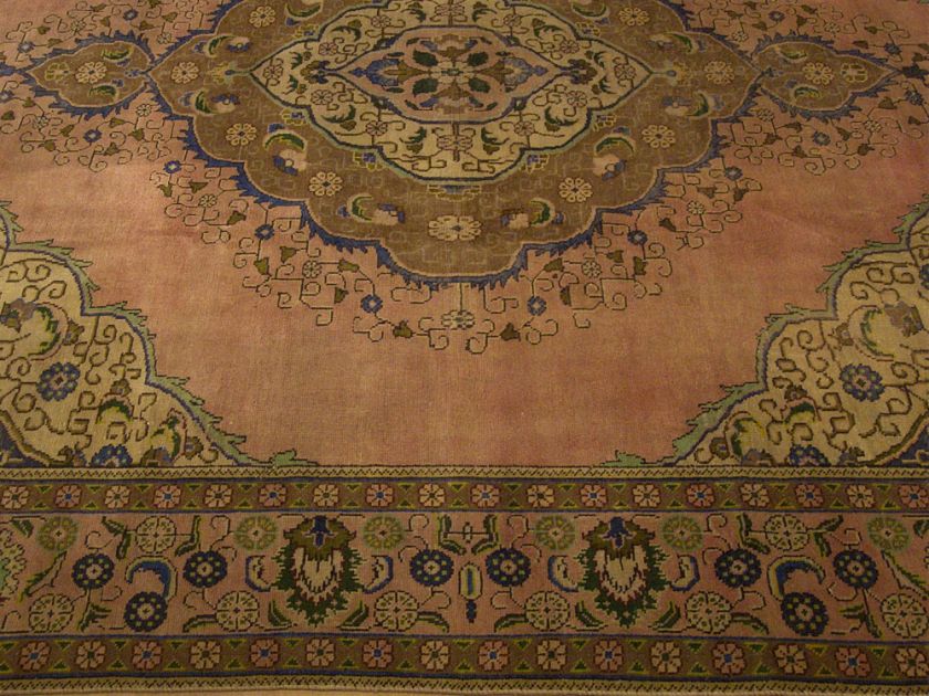 9x12 Handmade Antique Persian Tabriz Serapi Wool Rug  