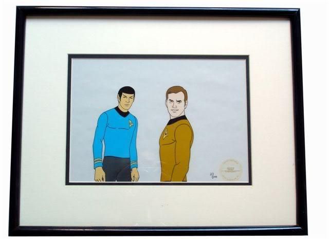 STAR TREK ANIMATED TAS Animation Kirk Spock CARTOON CEL  