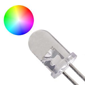 5000mcd Common Anode RGB FAST Flash LED with Resistor  