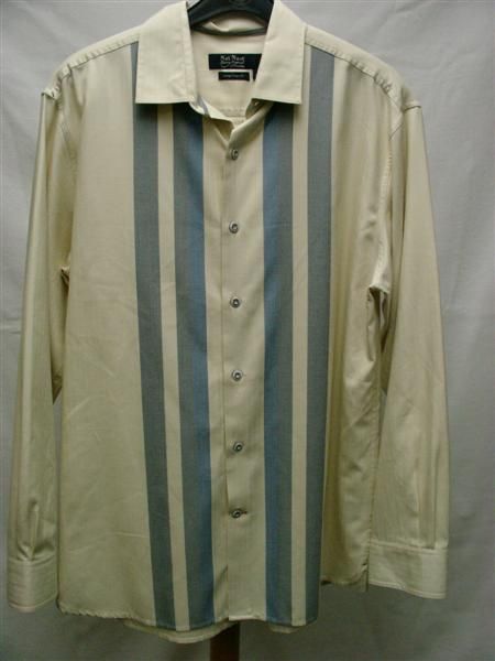 NAT NAST Shirt L L/S Front & Center Latte/Graphite/Resort Blue  