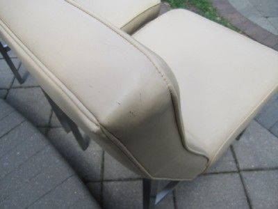 PAIR VINTAGE FLORENCE KNOLL REPRODUCTION SLIPPER CHAIRS  