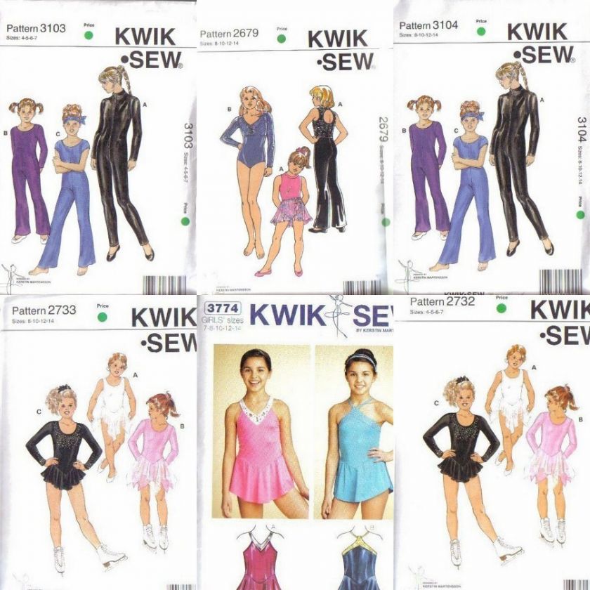   Sewing Pattern Unitard Leotard Dance Ice Skating Costume Girls Size