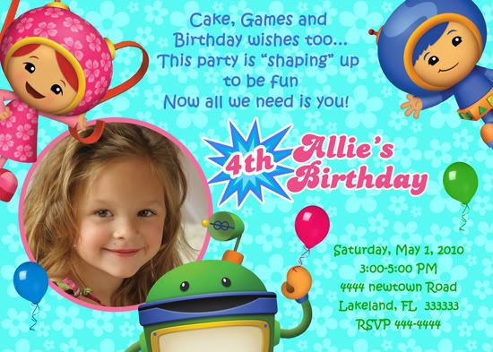 TEAM UMIZOOMI BIRTHDAY INVITATIONS   U PRINT  