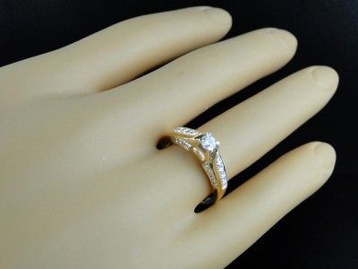 14K LADIES YELLOWGOLD DIAMOND ENGAGEMENT SOLITAIRE RING  