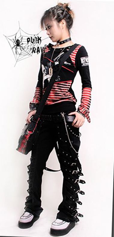 VISUAL KEI PUNK rave gothic Japan Kera Pants Trousers  