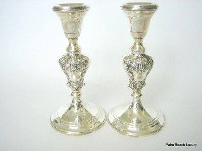 ARROWSMITH Rare Sterling Silver 925 Candlesticks Weighted STUNNING 