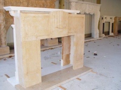 ART DECO HAND CARVED MARBLE FIREPLACE MANTEL MBY153  