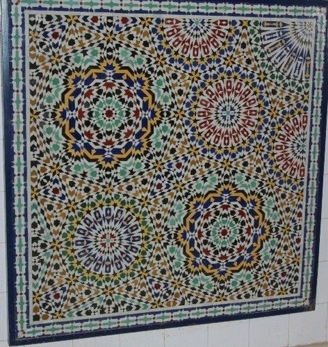 Moroccan mosaic tiles art wall display / decor  