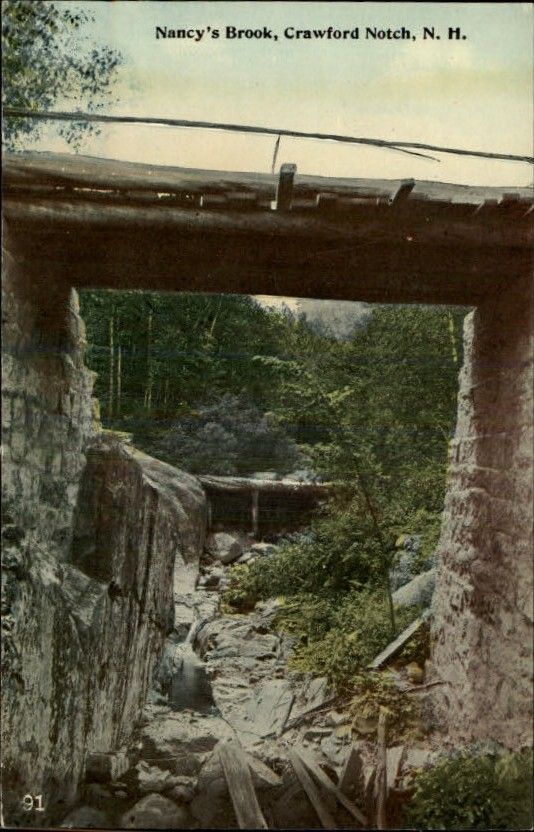 Crawford Notch NH Nancys Brook c1910 Postcard  