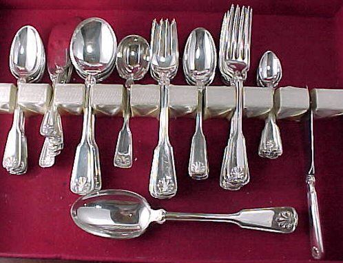 Tiffany SHELL & THREAD Sterling Silver FLATWARE SET/8  