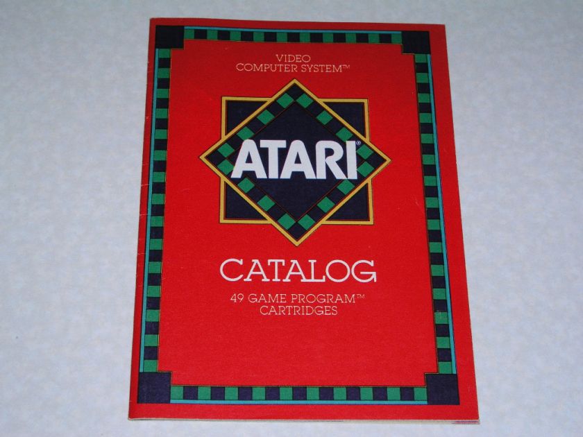 Atari game catalog CO16725 Rev. E 1982  near mint  2600  