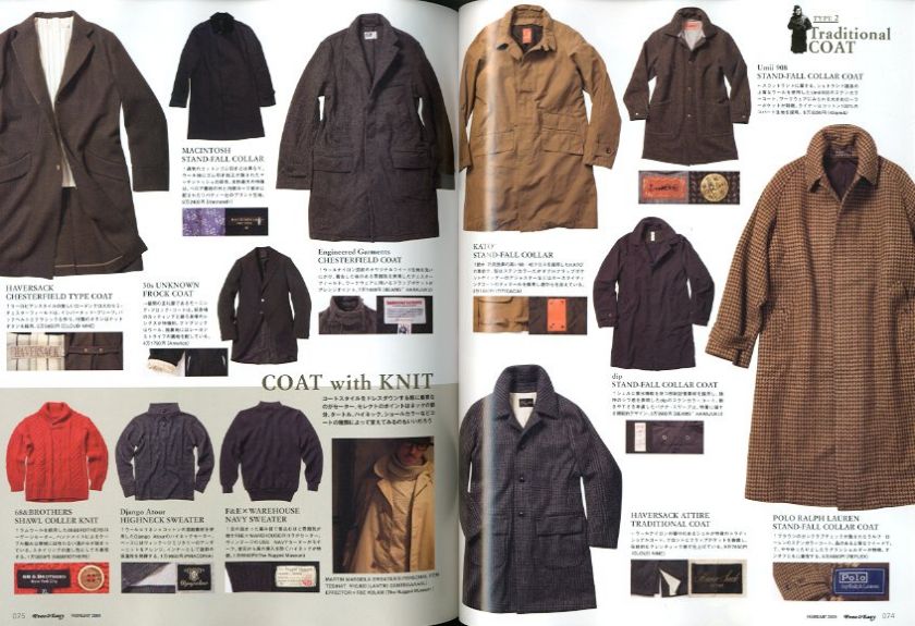 Free & Easy Vintage fashion magazine #124 MENS COAT  