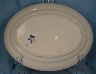 BLUE WILLOW OVAL SERVING PLATTER Homer Laughlin AS IS O  