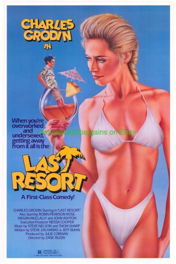 LAST RESORT MOVIE POSTER MINT 27x41 CHARLES GRODIN 1986  