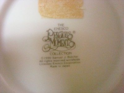 Precious Moments 1990 Plate Mini Sized Samuel J Butcher  