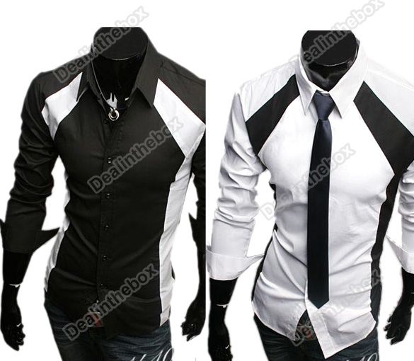 New Top Design Mens Casual Luxury Stylish Slim Long Sleeve T Shirts 