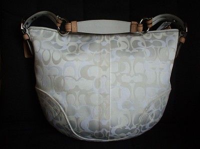 NWT COACH LADY BEE WHITE OPTIC LARGE HOBO PURSE BAG  