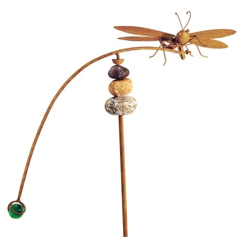 Dragonfly Balancing Buddies Garden Art Decor Stakes  