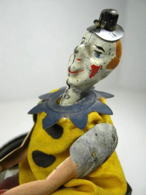 Vintage Lehmann CLOWN BALKY MULE Tin Windup Germany  