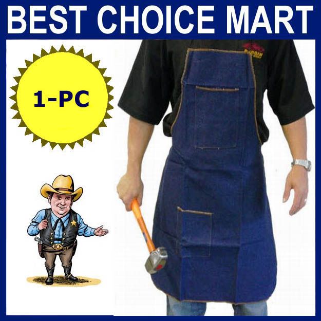 HAWK 1 Pc Denim Shop Apron 2 Pockets AD018 768537000183  