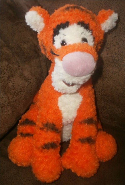 DISNEYS TIGGER plush POOHS friend STUFFED tiger TOY 9 chenille SOFT 