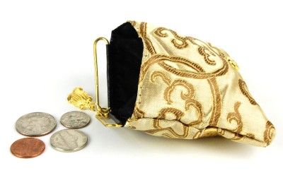 SILK BROCADE FROG COIN PURSE