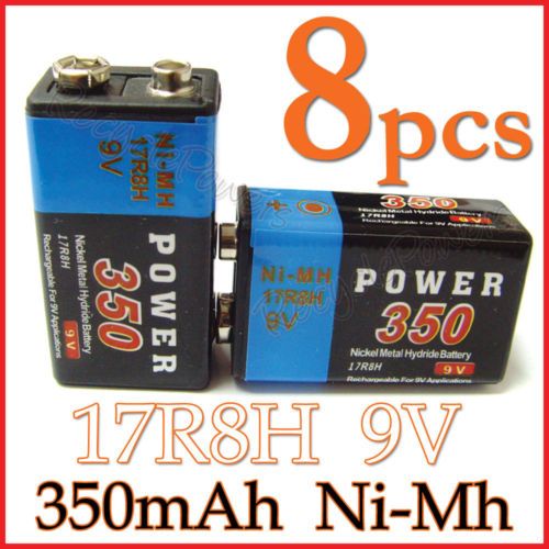 PP3 9V 350mAh 17R8H Ni MH Rechargeable Battery S1  