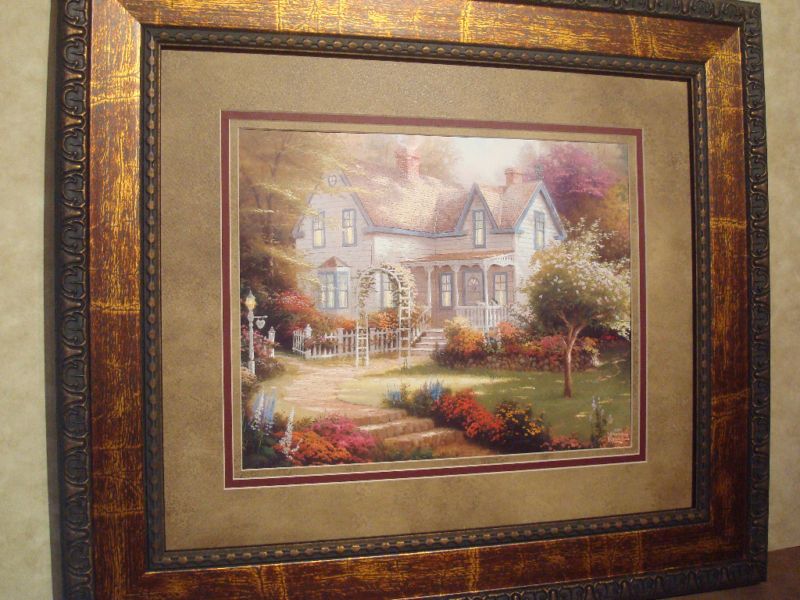 THOMAS KINKADE FRAMED HOME IS WHERE THE HEART IS II   