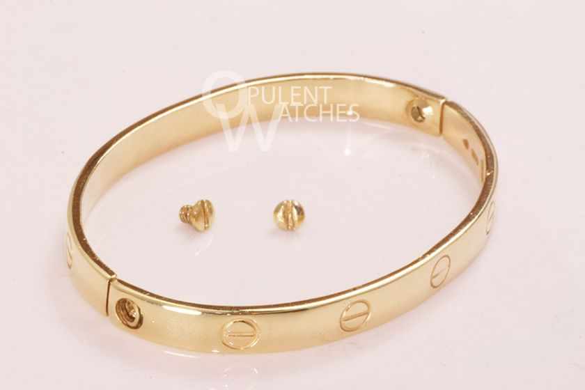 5575 Cartier Love Bangle Bracelet 18K Yellow Gold Aldo Cipullo 18KT A 