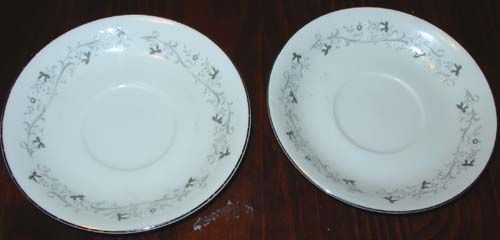 MOON MIST FINE CHINA SAUCER PLATE SET JAPAN 3000 TEA  