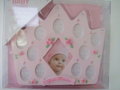 BABY ESSENTIALS MY FIRST YEAR BABY FRAME CROWN PINK  