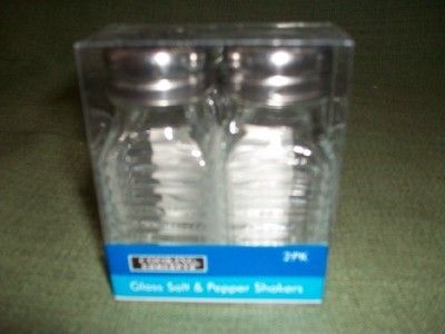 COOKING CONCEPTS GLASS SALT & PEPPER SHAKERS  