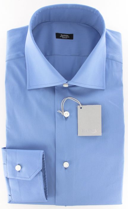 New $325 Barba Napoli Light Blue Shirt 17/43  